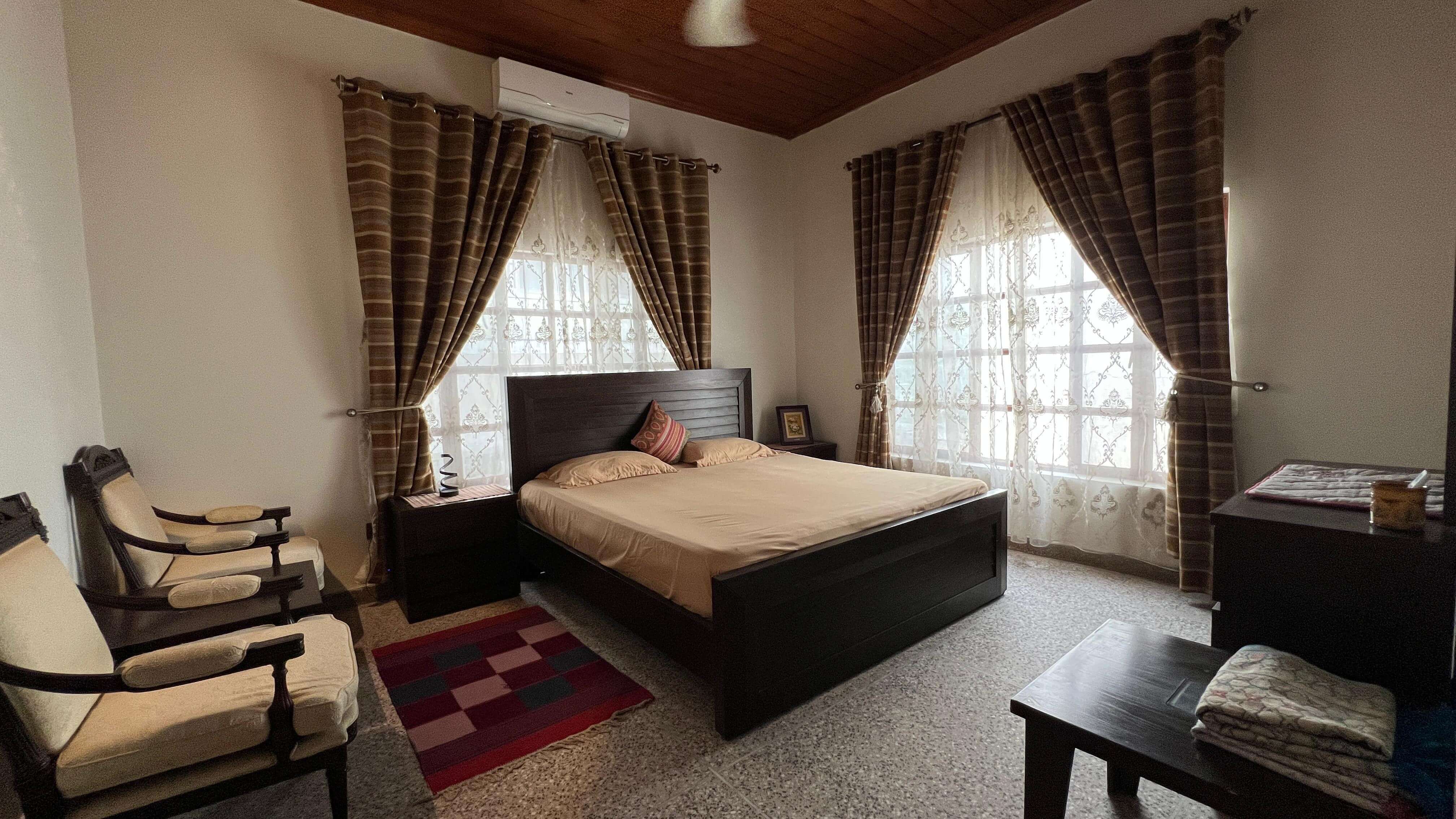 Master bedroom with king bed